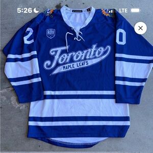 NHL Toronto Maple Leafs Minor League Blue Hockey  Jersey Men Small